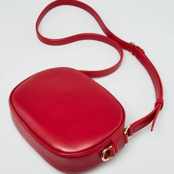 Celine Red Quilted Calfskin Leather C Charm Small Camera Bag - Picture 3 of 12